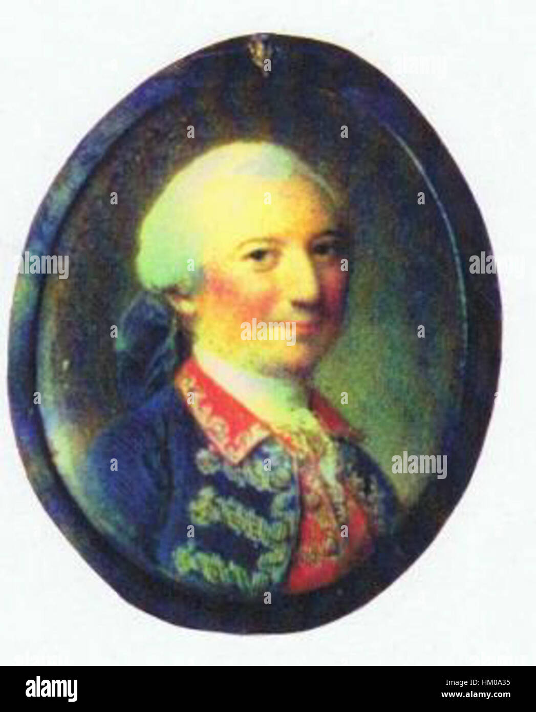 This portrait of Toussaint de Lambert presents him in a traditional 18th-century style, emphasizing the fashion and dignity of his time. The work offers insight into the attire and status of French nobility during this period. Stock Photo
