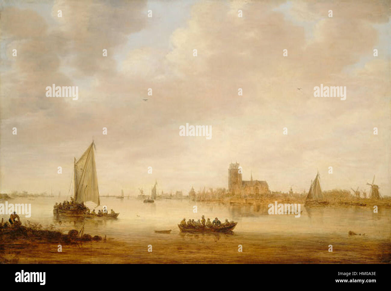 Goyen 1644 View of Dordrecht from the Dordtse Kil Stock Photo