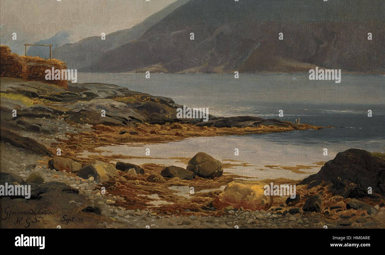 Gude 1850 Gjermundshavn Stock Photo