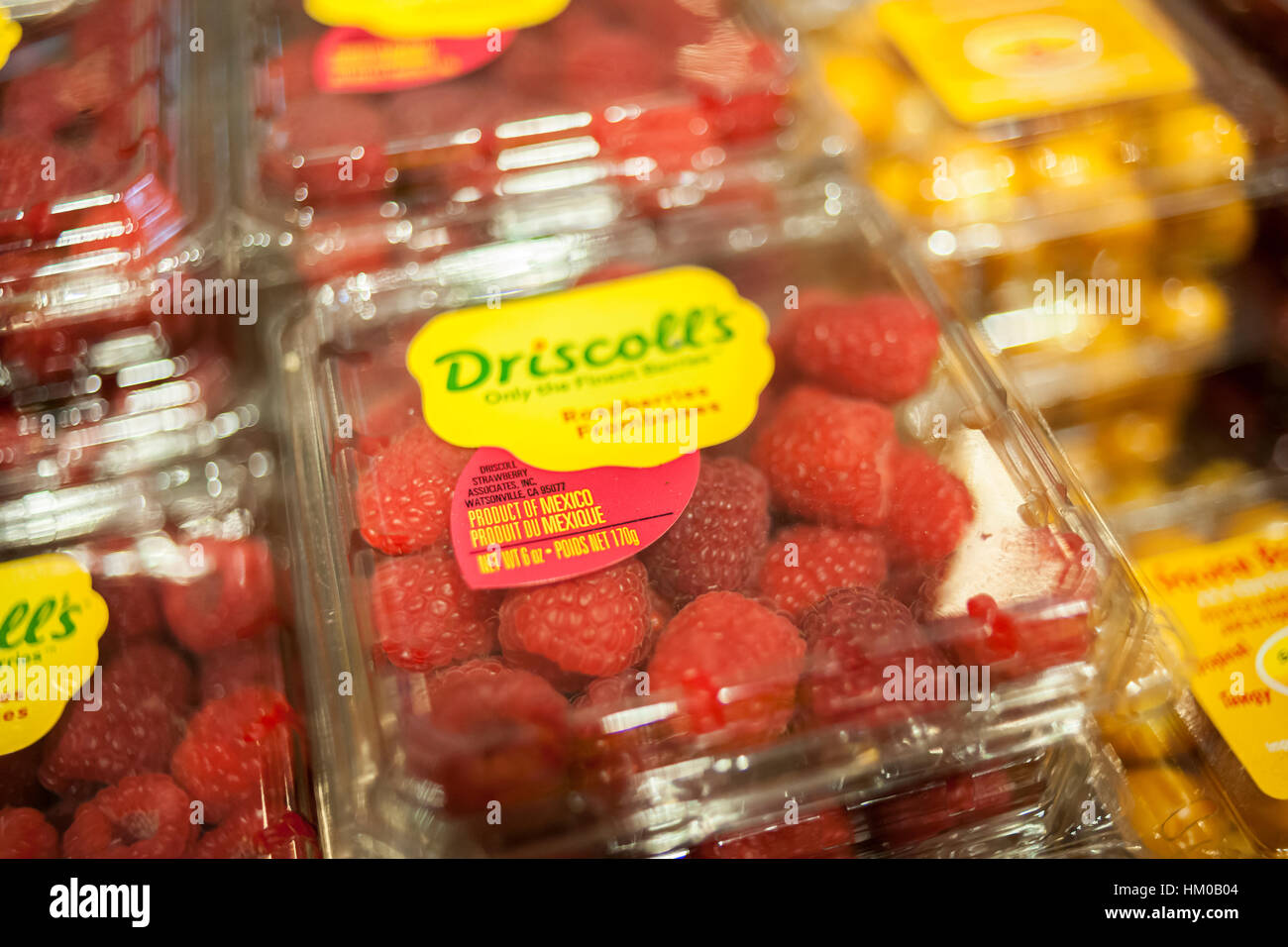Driscoll's brand Mexico grown raspberries in the new Whole Foods Market