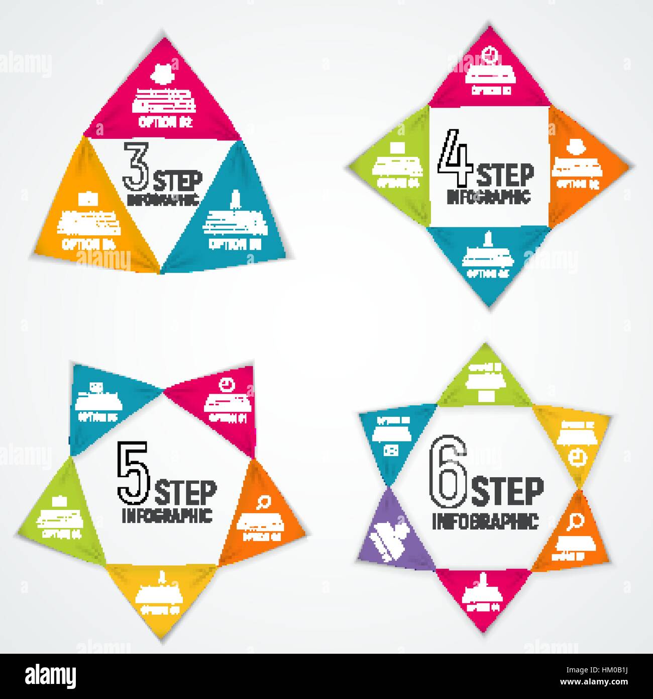 Abstract Elements of Graph, Diagram with 3, 4, 5, 6 Steps, Opti Stock ...