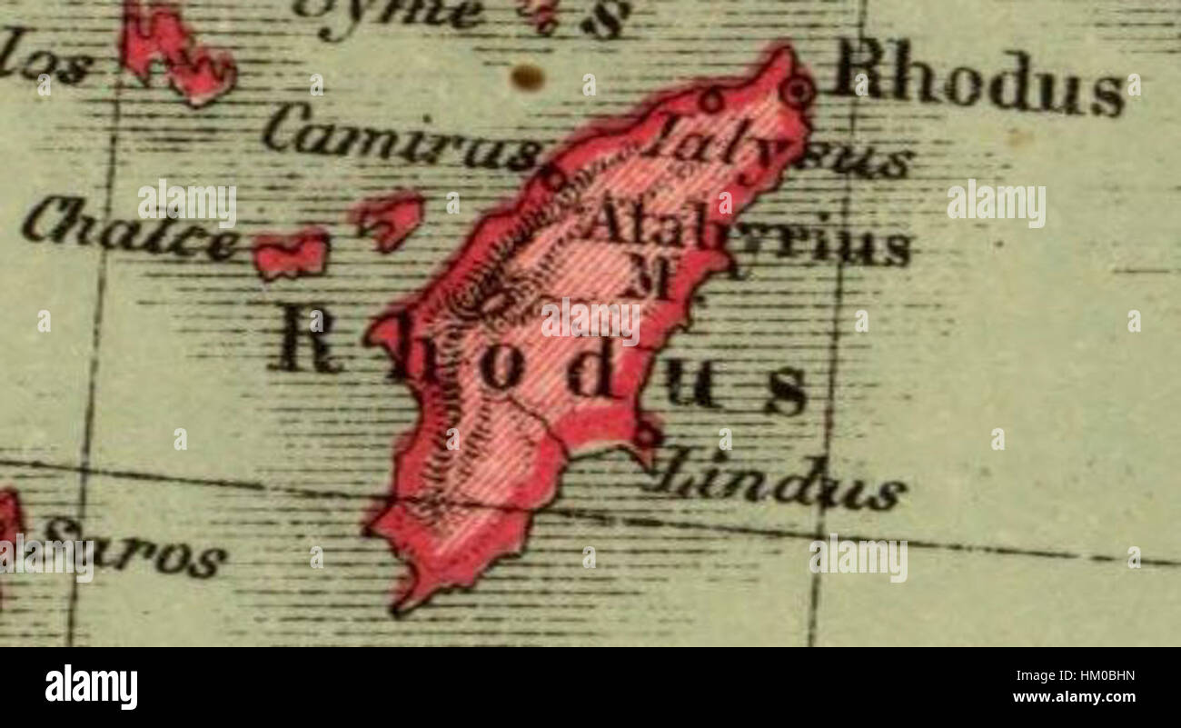 Heinrich Kiepert. Asia citerior.Rhodus Stock Photo Alamy