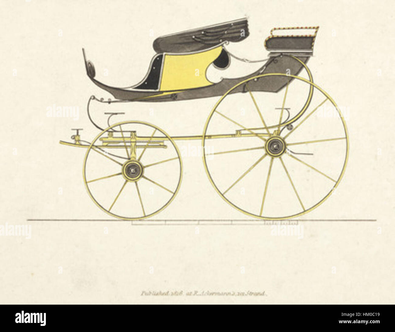 High flyer phaeton carriage, 1816 Stock Photo