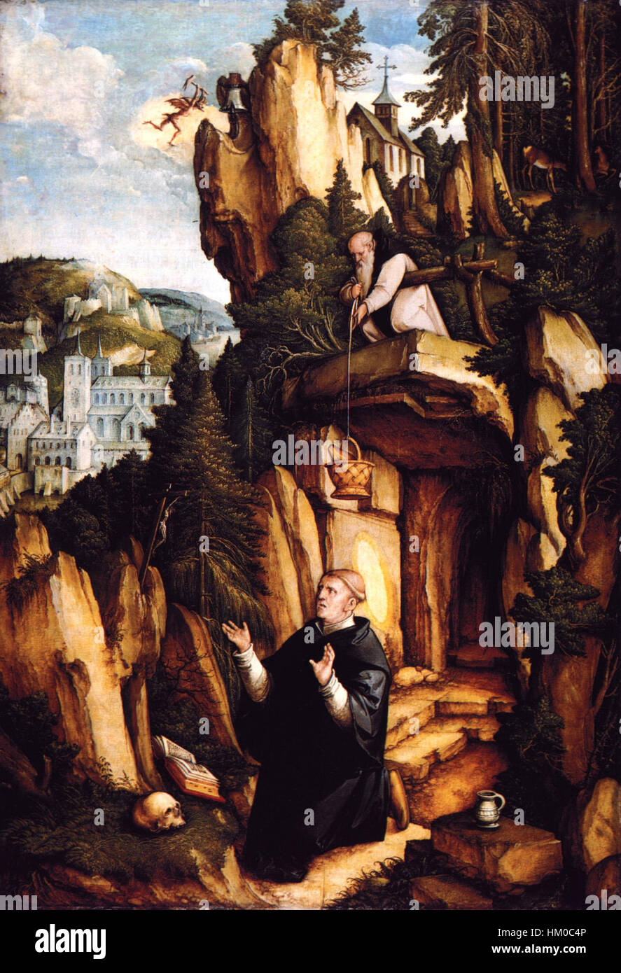 'Heiliger Benedikt' is a depiction of Saint Benedict, the founder of ...