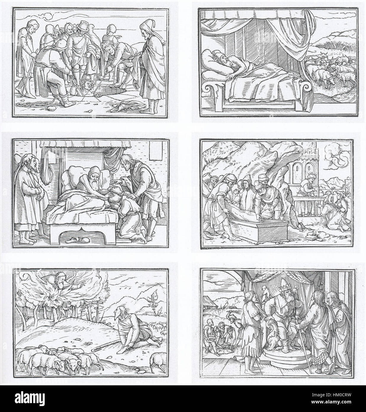Icones, Old Testament Illustrations, by Hans Holbein the Younger Stock Photo