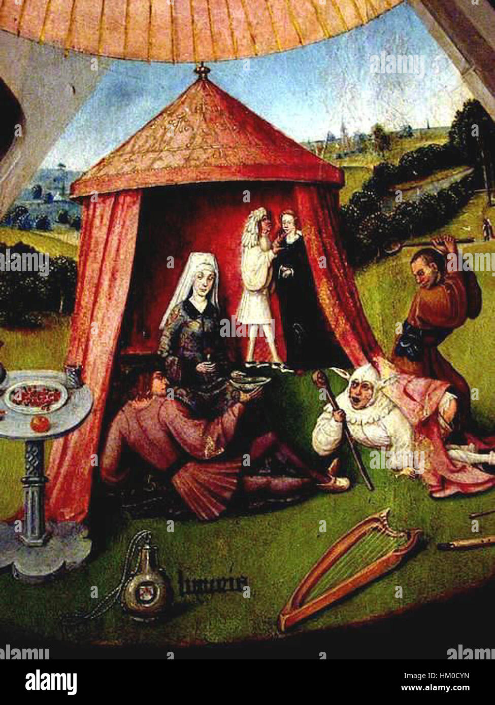 Hieronymus Bosch- The Seven Deadly Sins and the Four Last Things - Lust Stock Photo