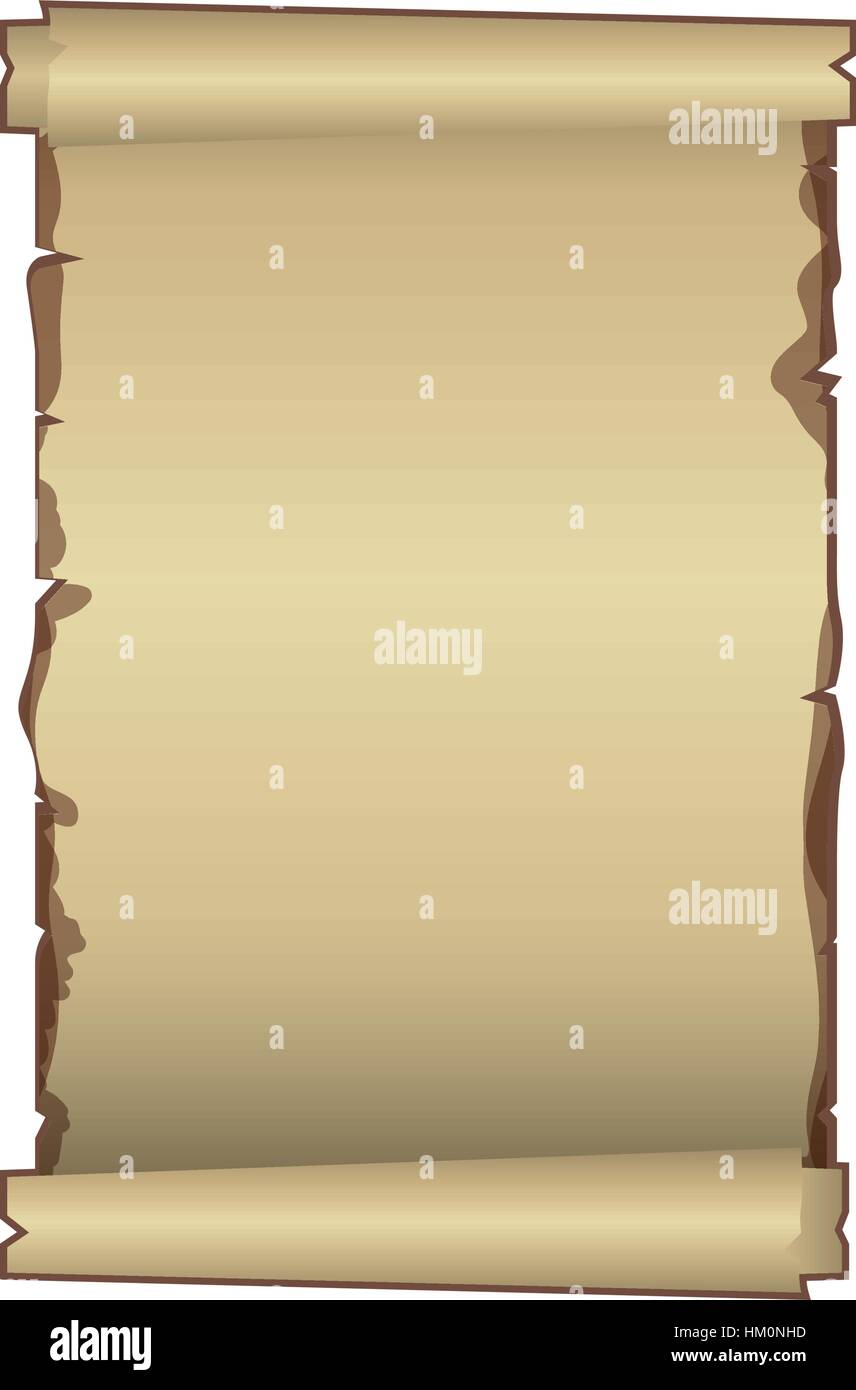 Old Ancient Papyrus Parchment Scroll Vector Illustration Stock Vector Image Art Alamy