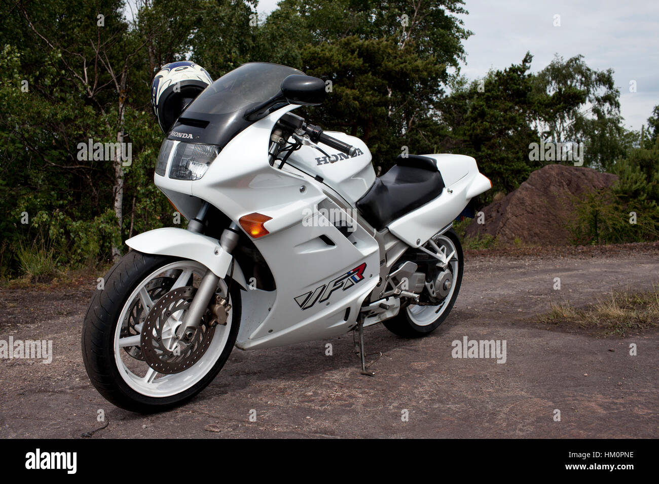 Classic superbike Honda VFR750F in 1990 in very good condition Stock Photo