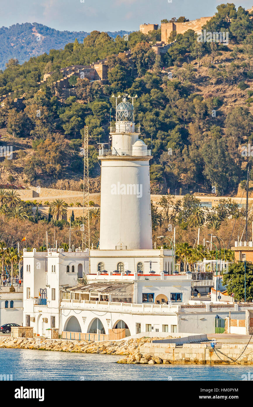 The Lighthouse At Malaga Andalusia Spain Stock Photo