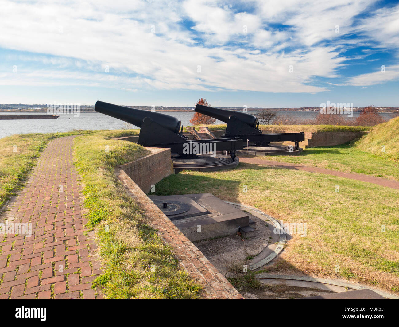 Canon at Ft McHenry Stock Photo