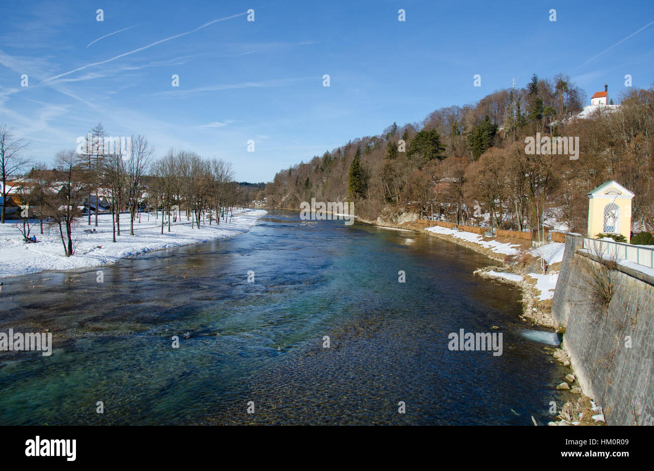 River Isar in Bad Tölz Stock Photo