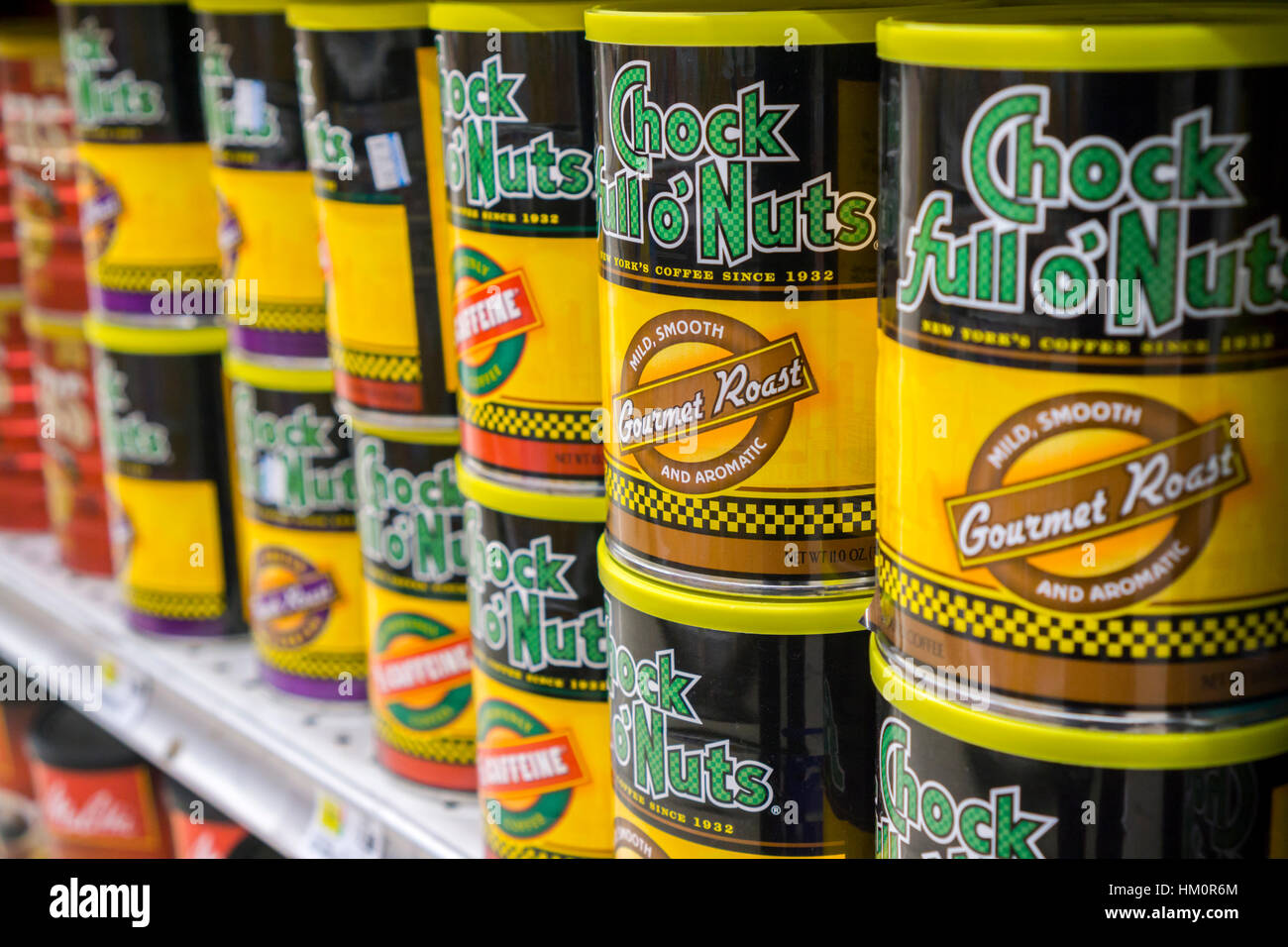 Chock full o'Nuts coffee in a supermarket in New York on Friday, January 27, 2017. (© Richard B. Levine) Stock Photo