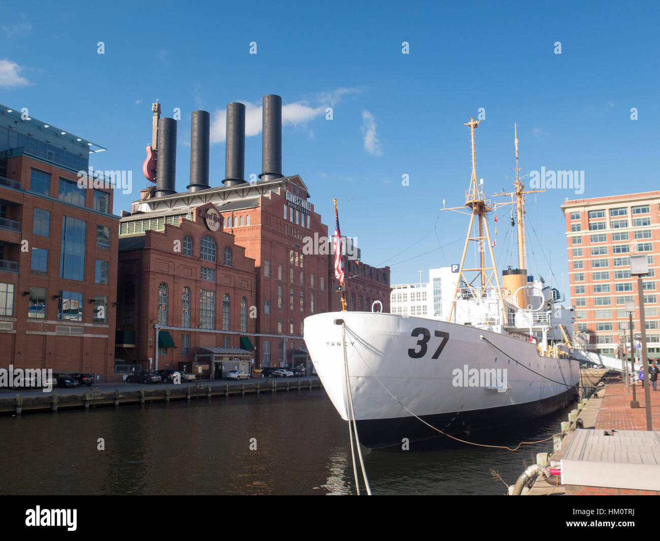 Cutter Taney US Coastguard Cutter Taney in front of the old Power Plant, Inner ...