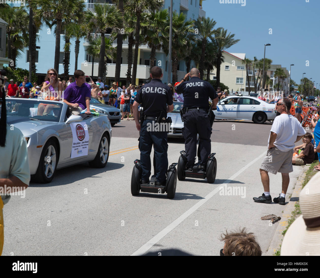 Police patrol an opening of the Beaches Parade Stock Photo Alamy