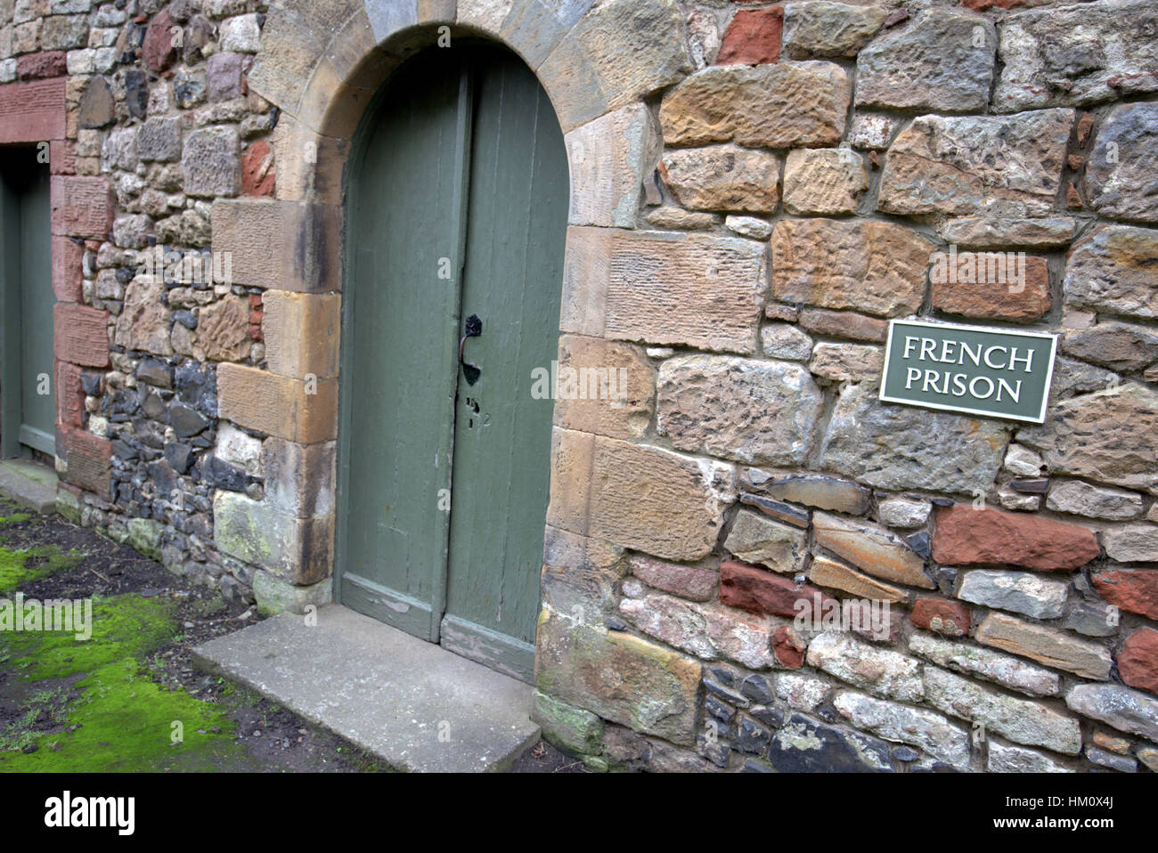 The French Prison Dumbarton Castle in Scotland. It overlooks the Scottish town of Dumbarton Stock Photo