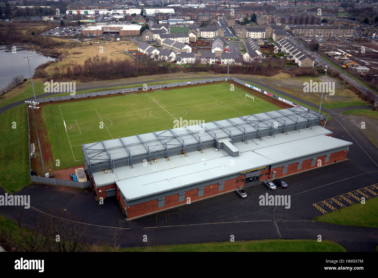 Dumbarton Football Stadium, Castle Rd, Dumbarton G82 1JJ Stock Photo