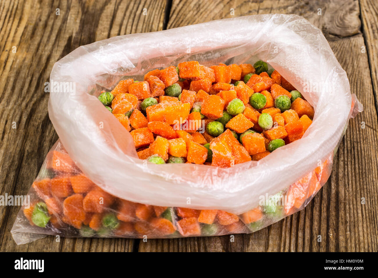 Frozen vegetables in plastic bags Stock Photo Alamy