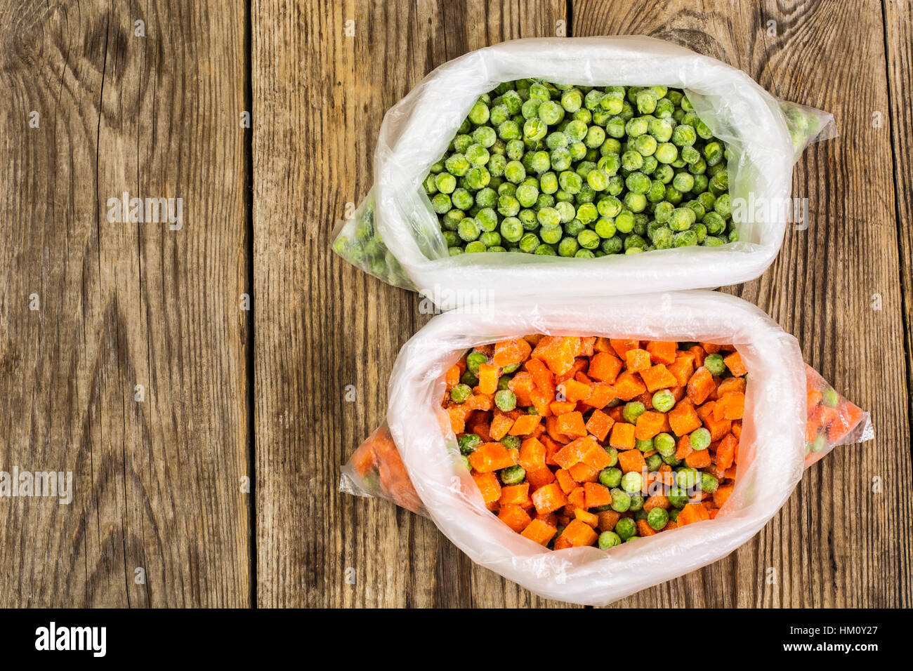 Frozen vegetables in plastic bags Stock Photo Alamy