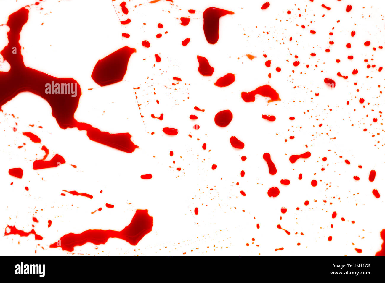 Halloween concept : Blood splatter on white background Stock Photo - Alamy