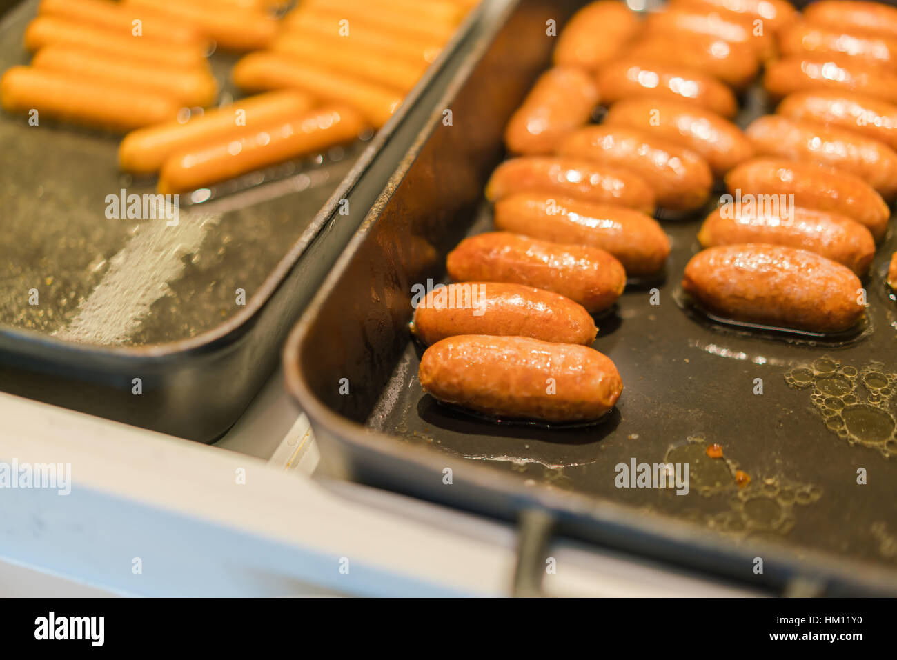Breakfast buffet with sausages Stock Photo Alamy