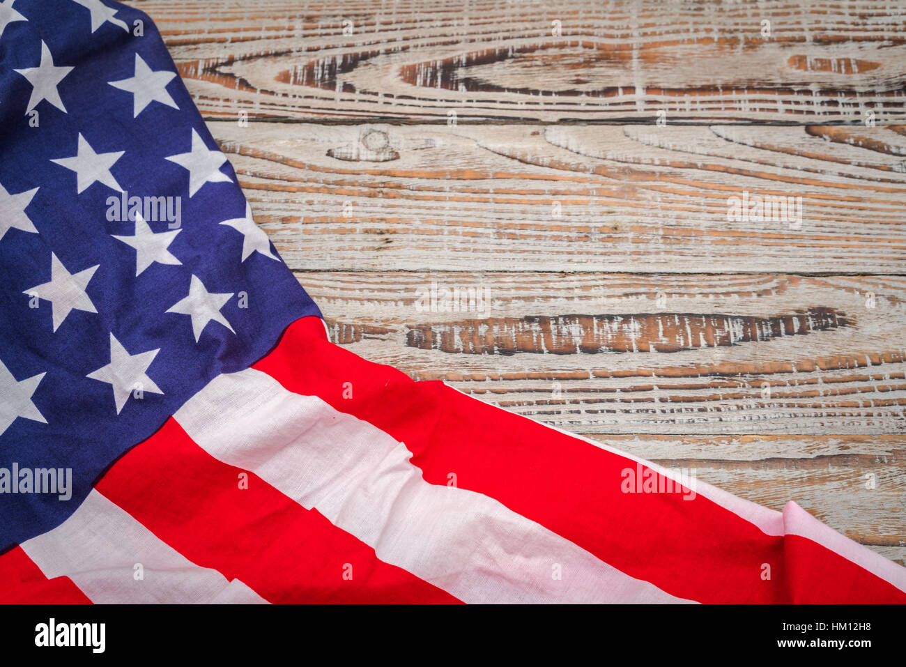 American flag on wood background Stock Photo - Alamy