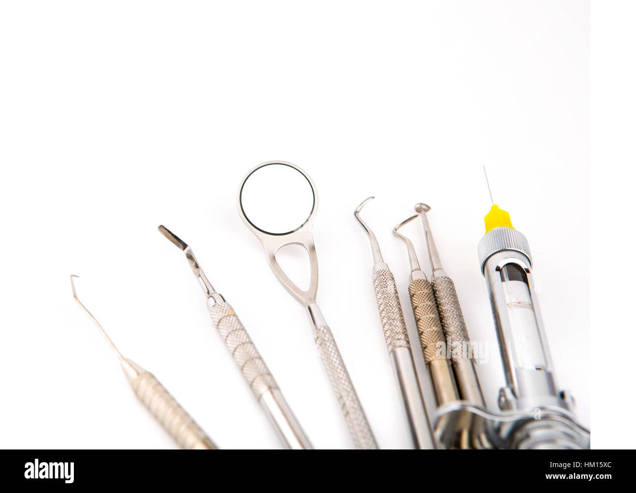 Dental tools and equipment. Over white background Stock Photo Alamy