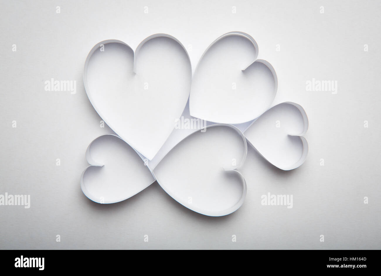 Paper heart shape symbol for Valentines day with copy space for text or ...