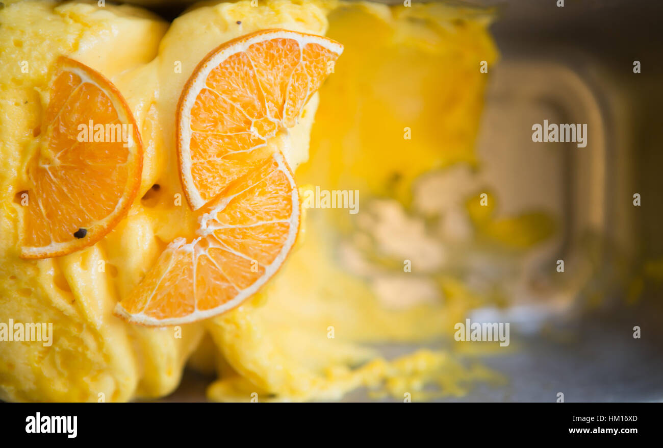 Orange ice cream Stock Photo Alamy