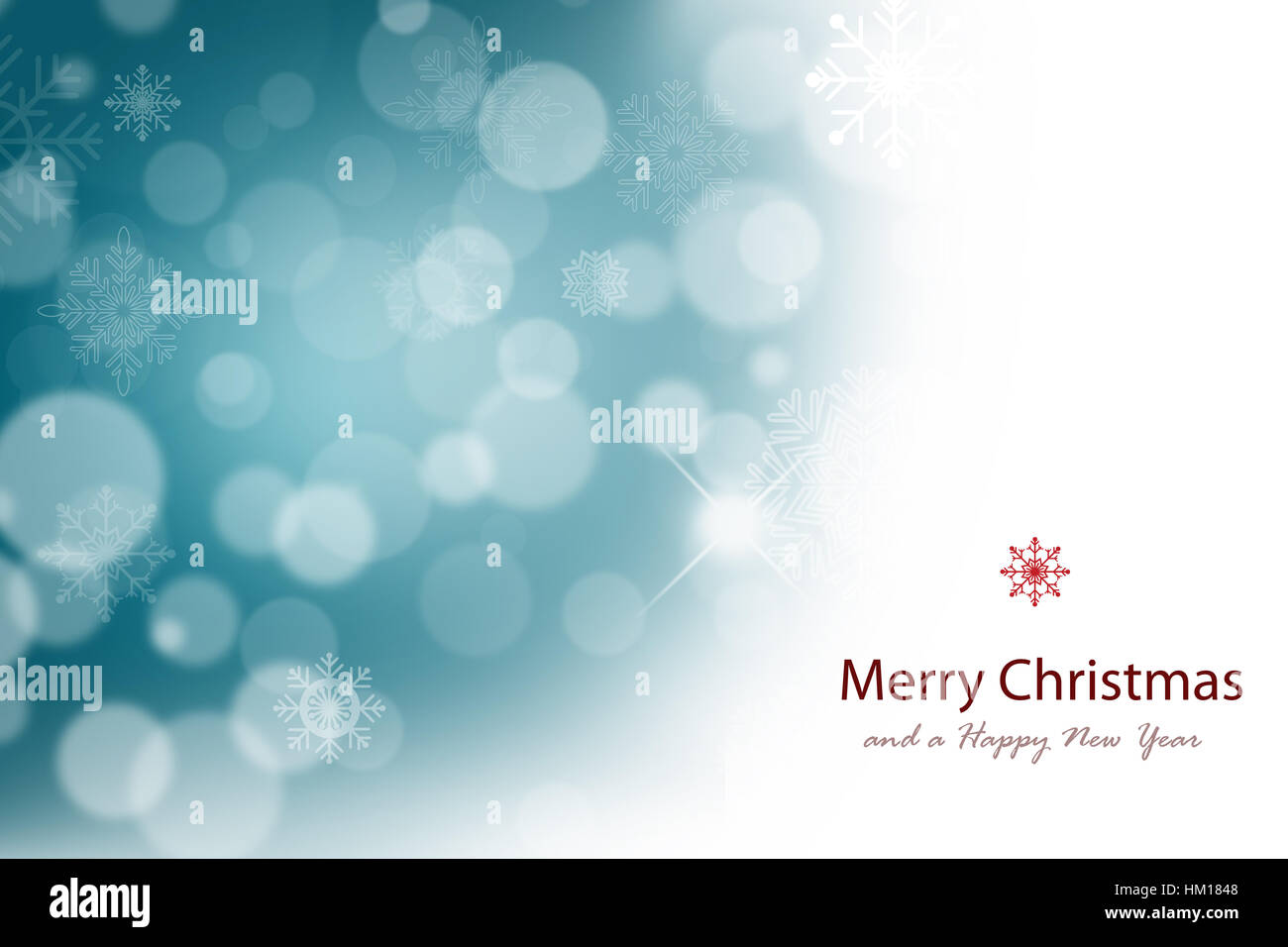 Abstract Christmas background with white snowflakes Stock Photo - Alamy