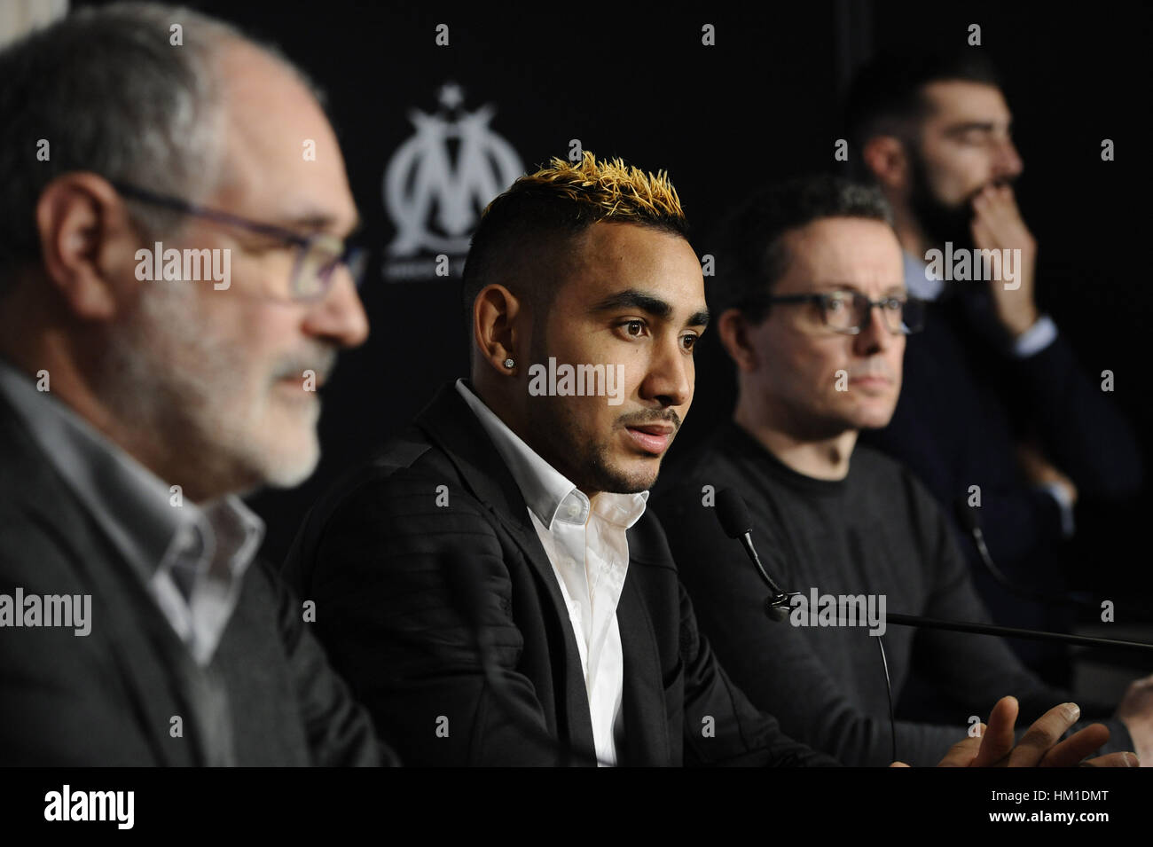Marseilles, France. 30th Jan, 2017. Demitor Payet, with Jacques Henry ...