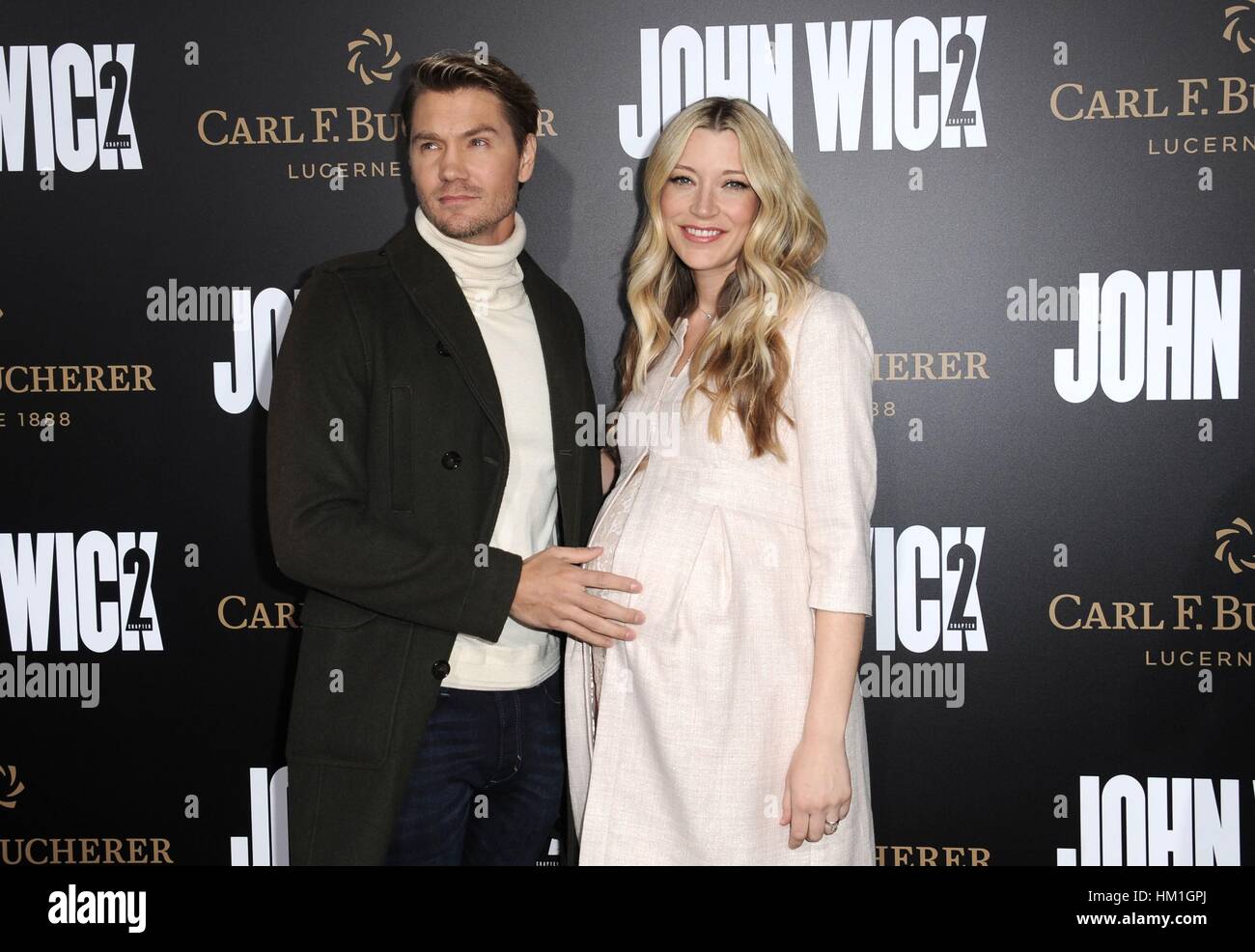 Chad Michael Murray,  Sarah Roemer at arrivals for JOHN WICK: CHAPTER TWO Premiere, Arclight Hollywood, Los Angeles, CA January 30, 2017. Photo By: Dee Cercone/Everett Collection Stock Photo