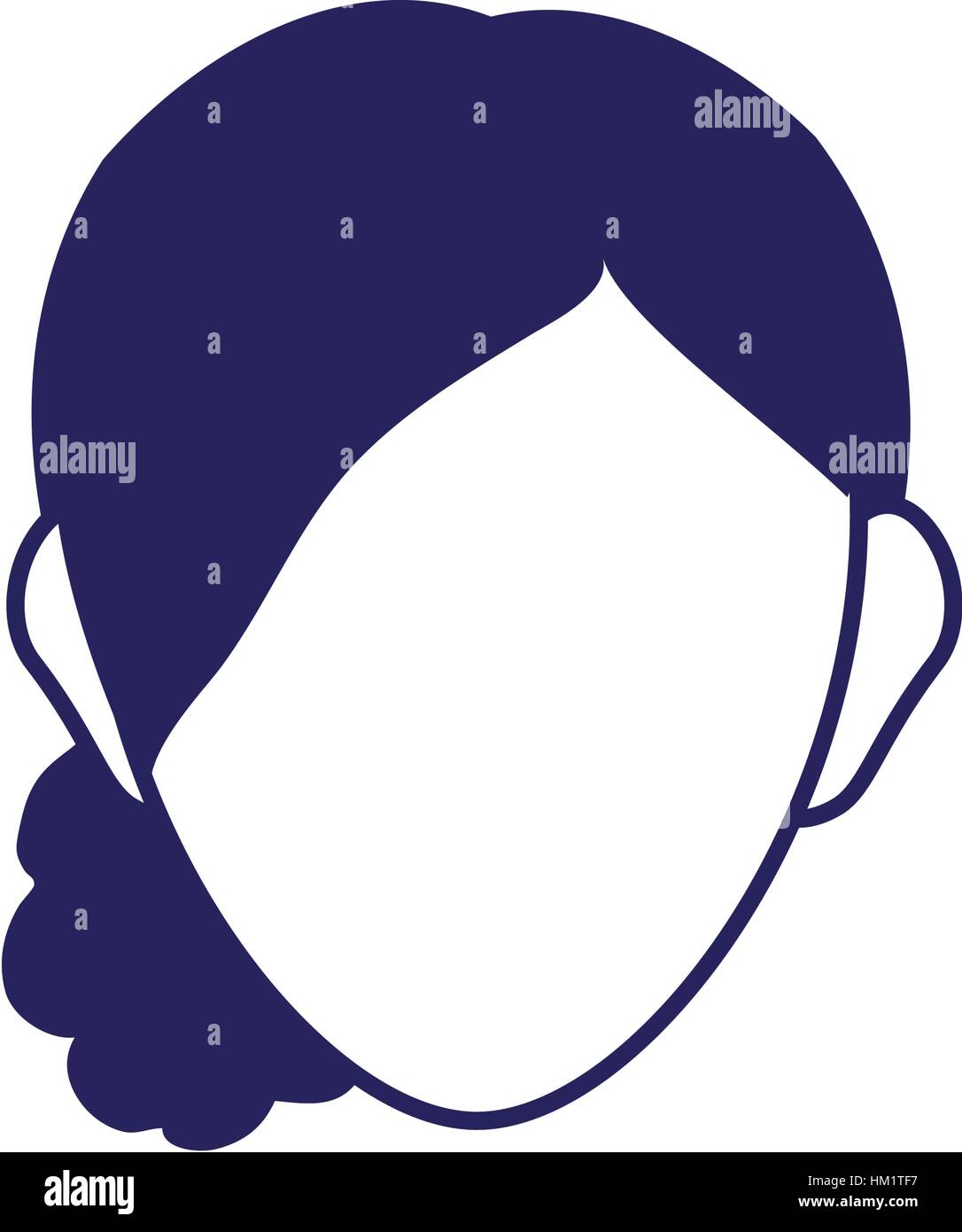 Woman head silhouette icon vector illustration graphic design Stock ...