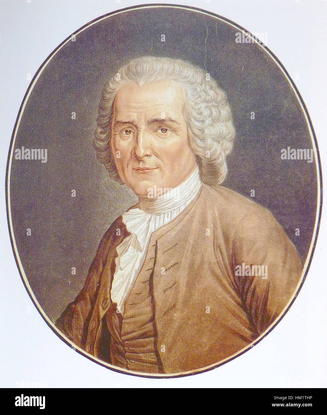 This portrait of Jean-Jacques Rousseau, painted by Briceau in 1791 ...