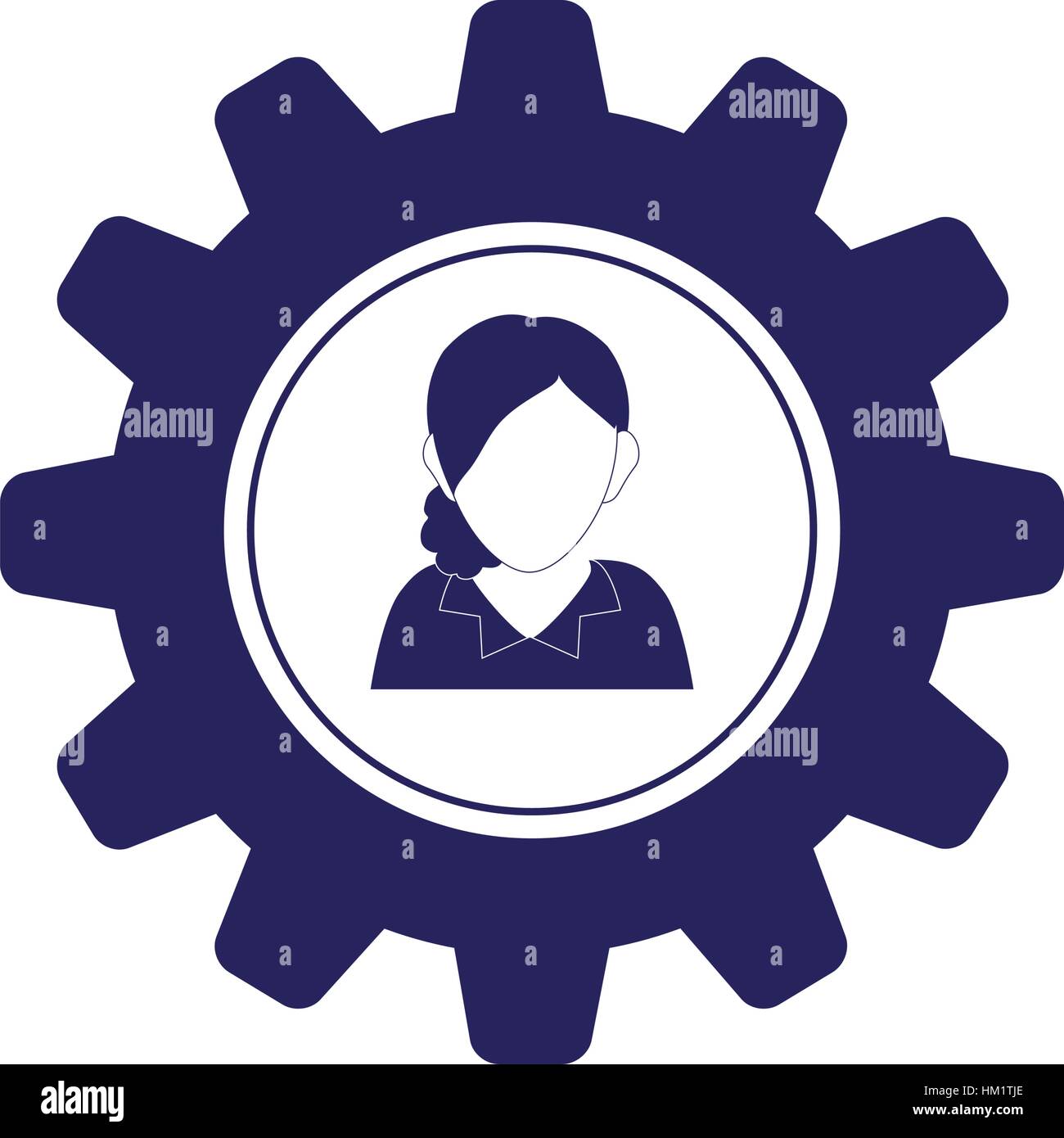 Woman head silhouette icon vector illustration graphic design Stock ...