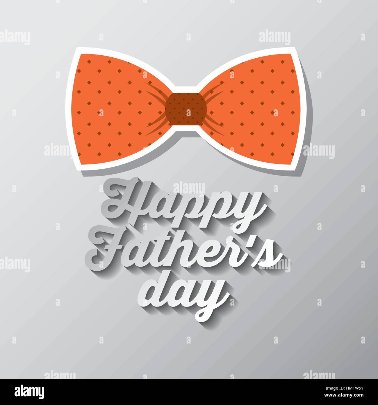 happy father's day card with bow tie icon over gray background ...