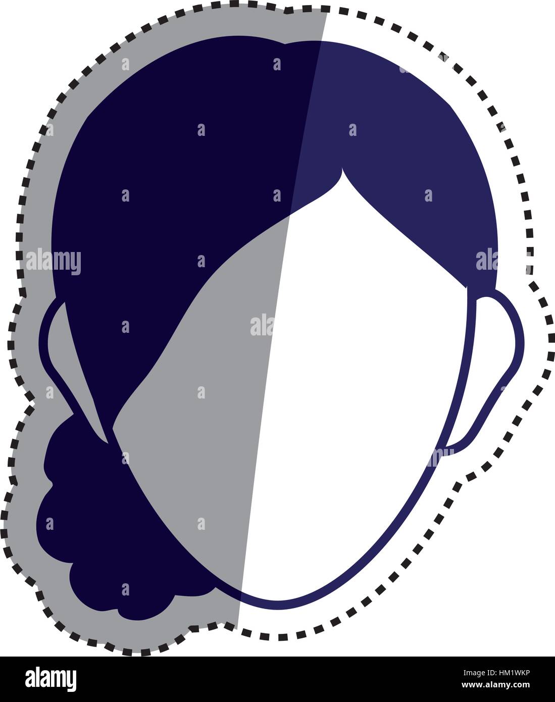 Woman head silhouette icon vector illustration graphic design Stock ...