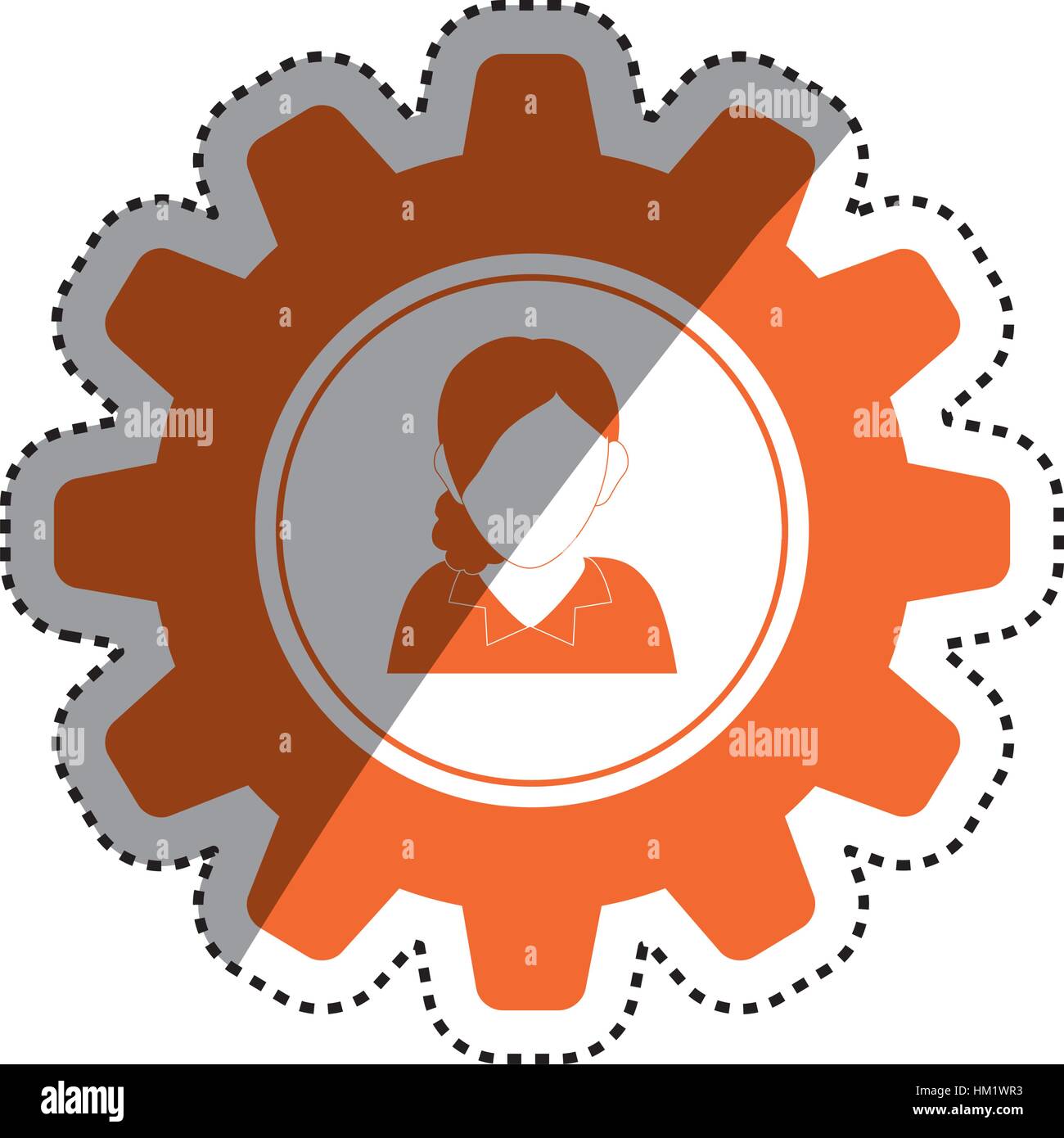 Woman head silhouette icon vector illustration graphic design Stock ...
