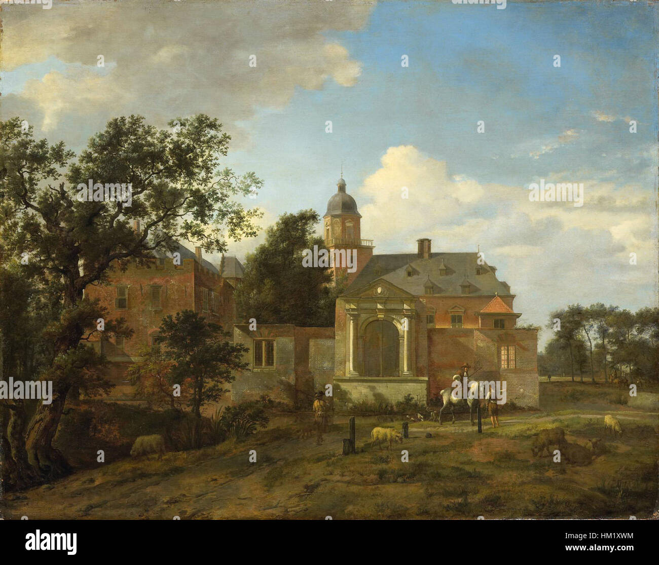 This painting by Jan van der Heyden and Adriaen van de Velde depicts a