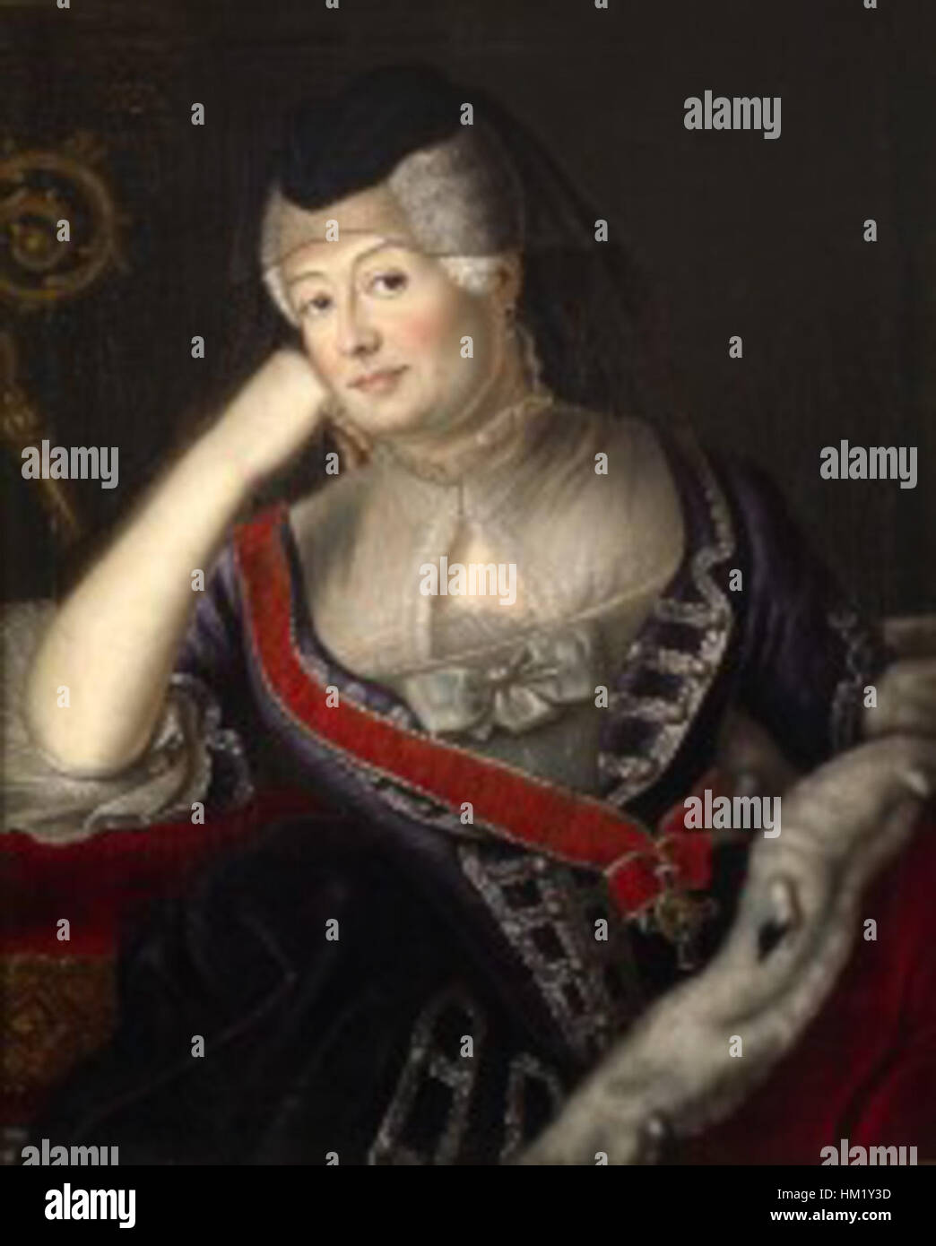 Johanna Charlotte of Anhalt-Dessau,margravine of Brandenburg-Schwedt and princess-abbess of Herford Stock Photo