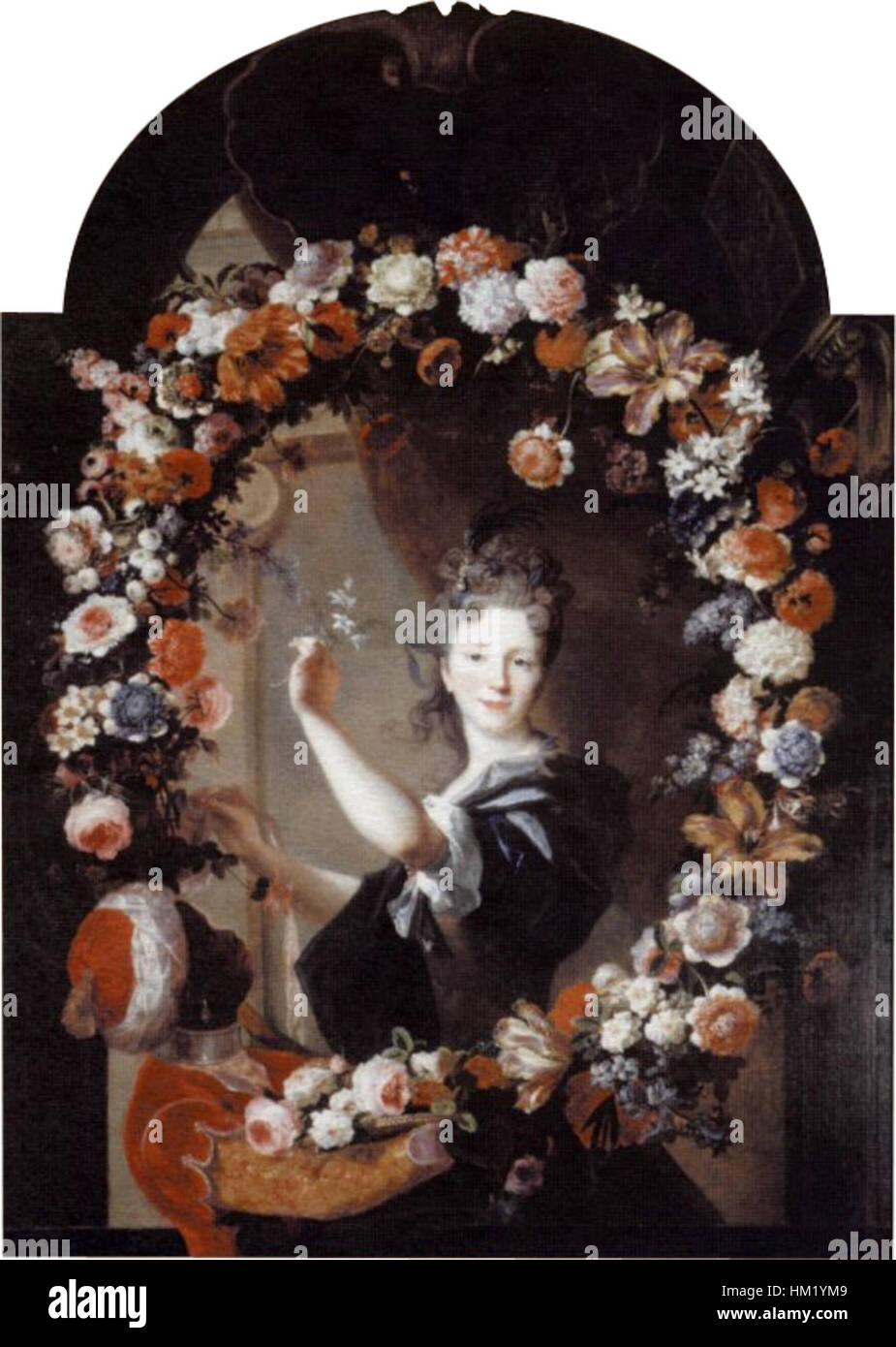 Largilliere, Nicolas de & Jean-Baptiste Belin de Fontenay - Helene Lambert de Thorigny, c. 1696-1700, oil on canvas, 63 x 45 in Stock Photo
