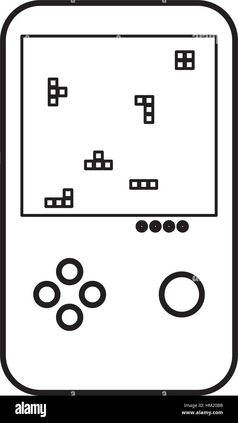 Tetris puzzle videogame icon vector illustration graphic design Stock ...