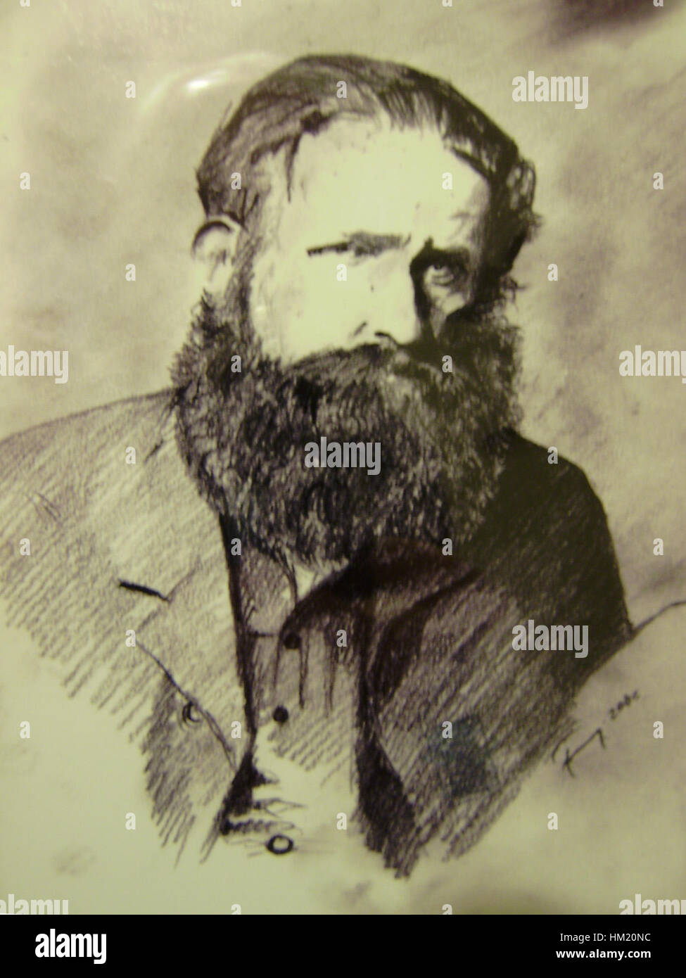 Portrait of Johann Grimm 1887, suffering Stock Photo Alamy