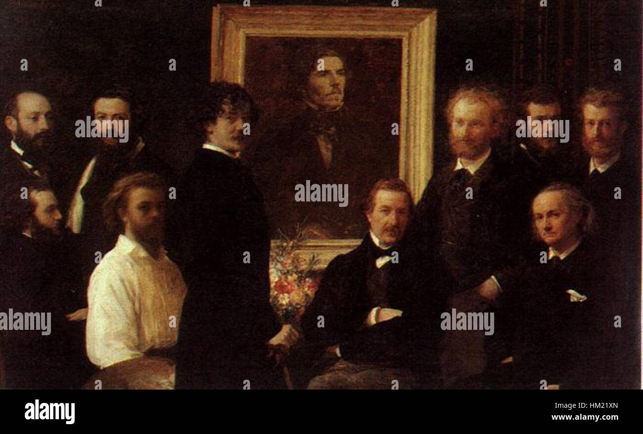 Henri FantinLatour Homage to Delacroix Stock Photo Alamy