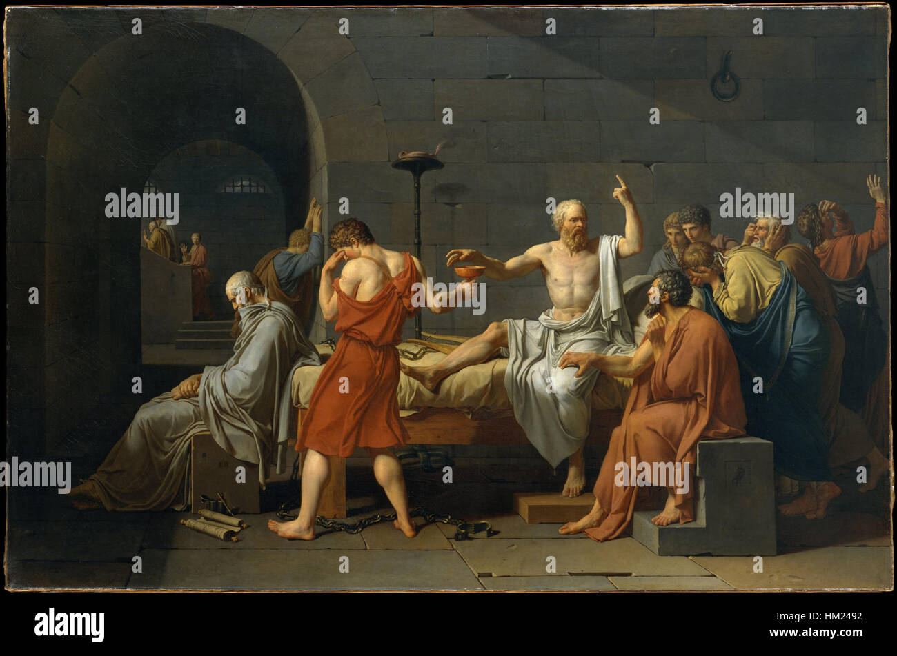 Jacques-Louis David The Dead of Socrates 1787 HD Print Poster Multi-sizes 