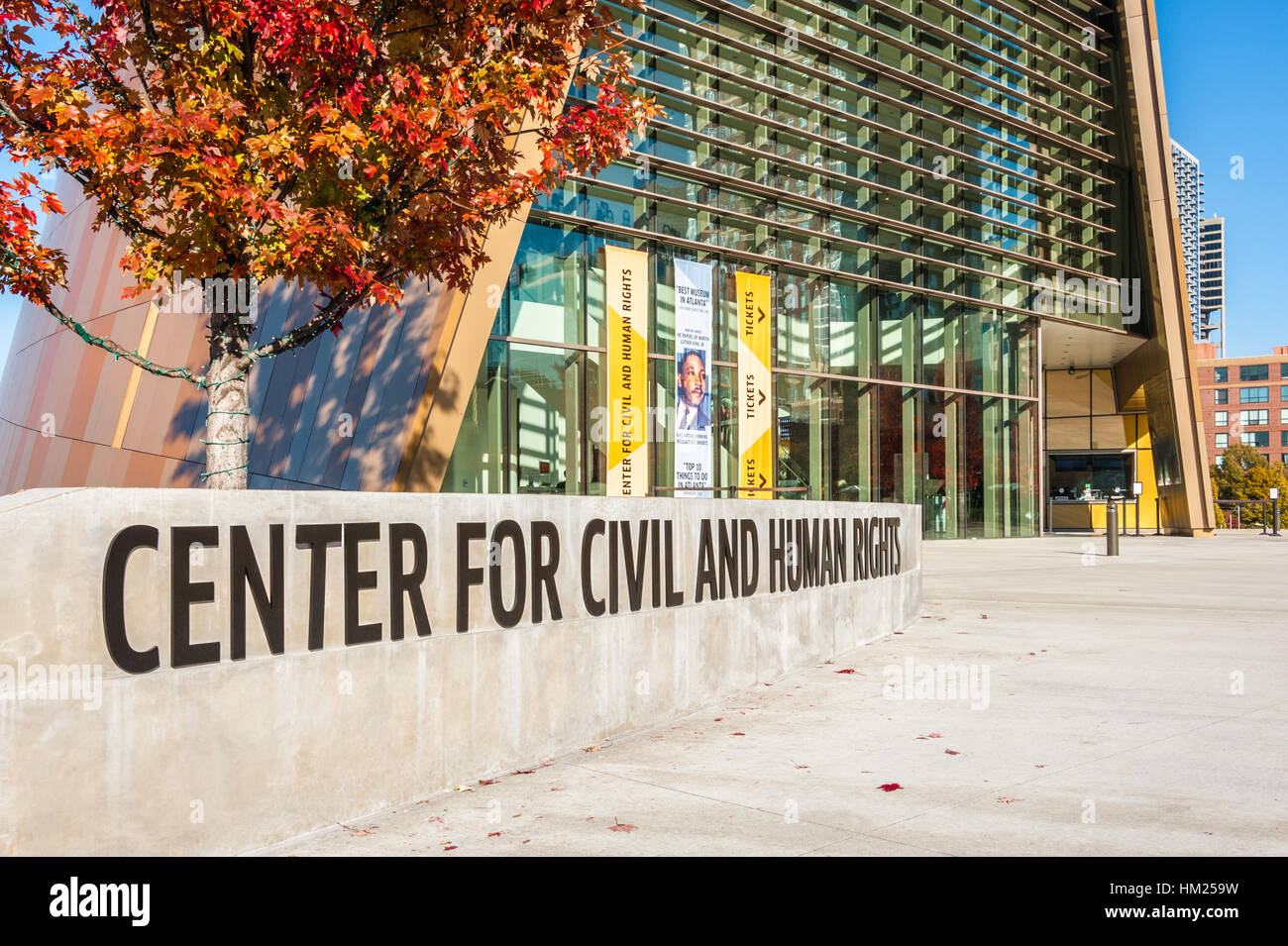 The Center for Civil and Human Rights in downtown Atlanta, Georgia. (USA) Stock Photo