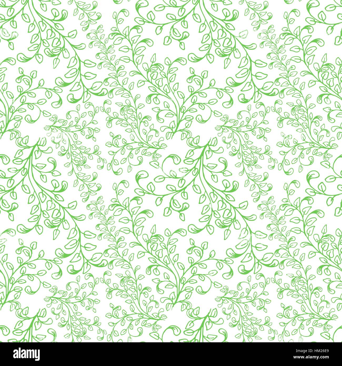 Seamless pattern composed of leaves and branches Stock Vector Image ...