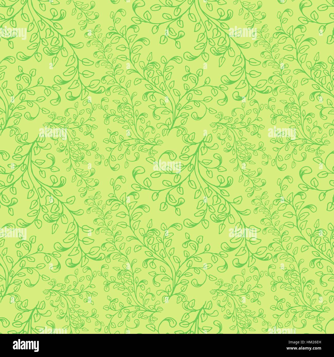 Seamless pattern composed of leaves and branches Stock Vector Image ...