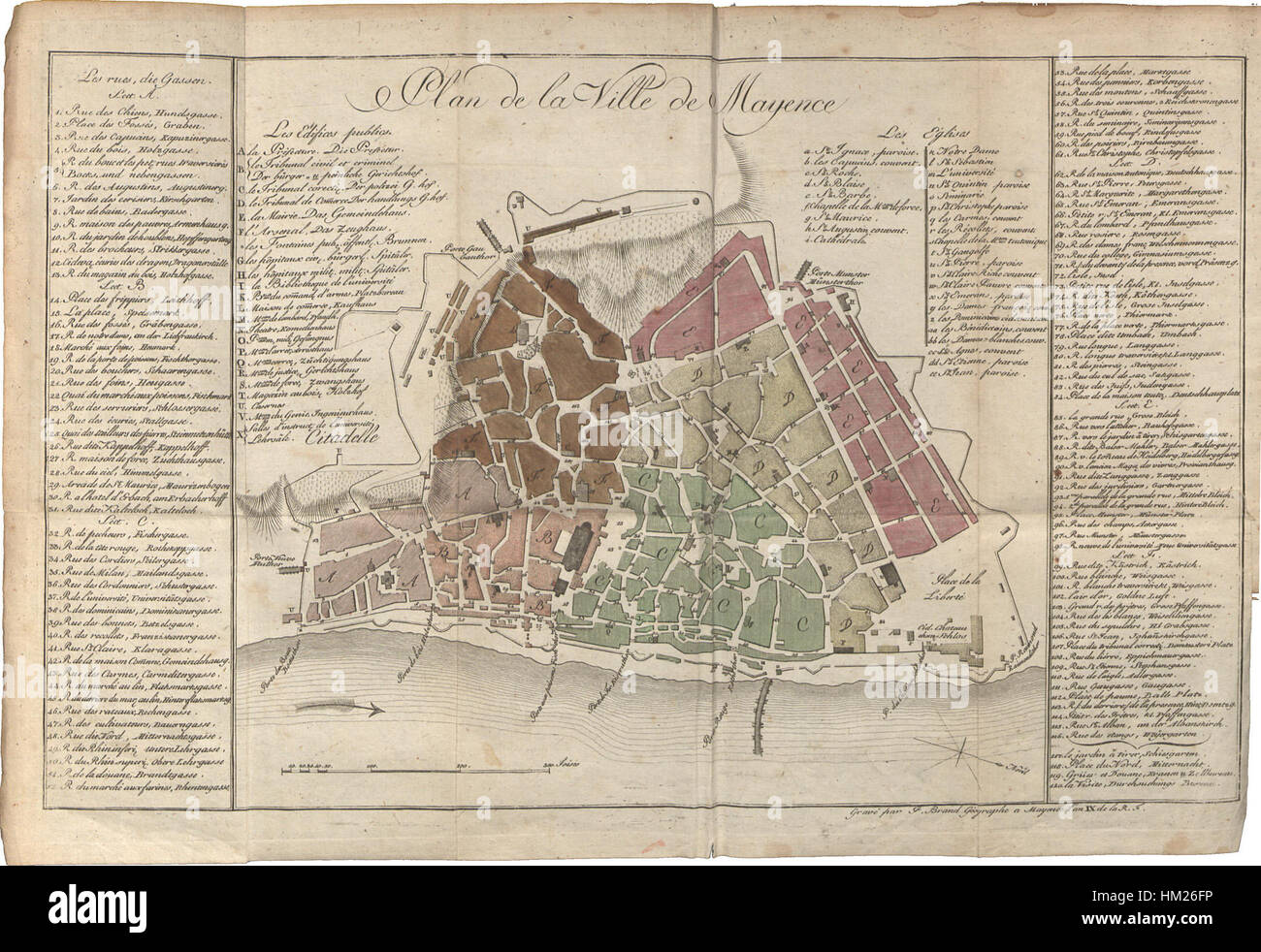 Le guide de la ville de Mayence Stock Photo Alamy