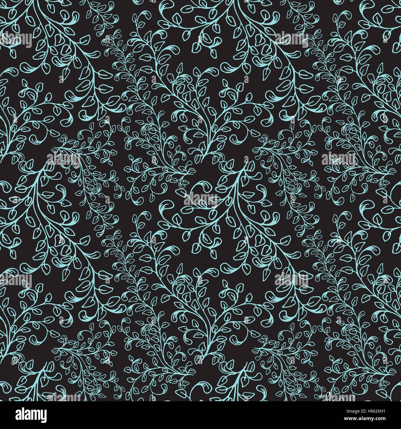 Seamless pattern composed of leaves and branches Stock Vector Image ...