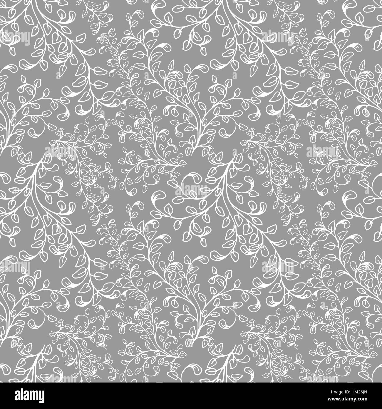 Seamless pattern composed of leaves and branches Stock Vector Image ...